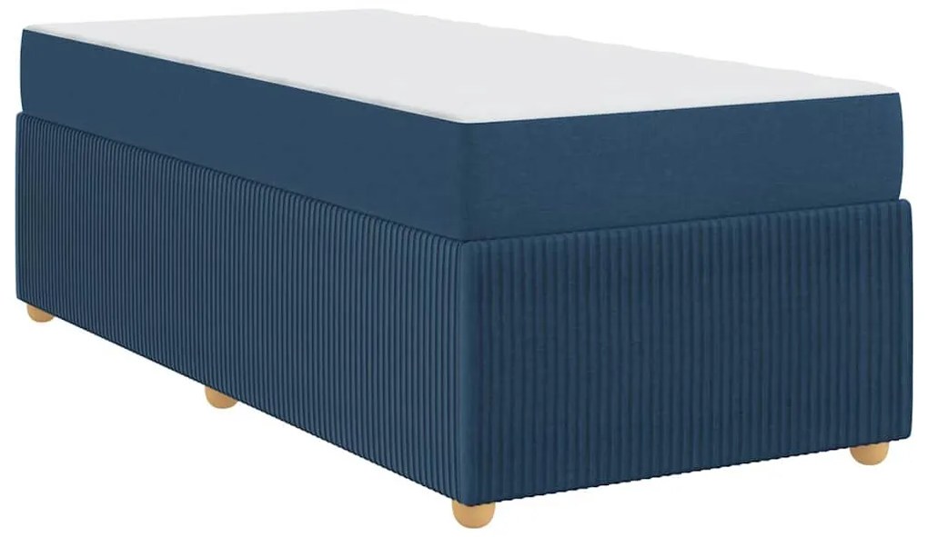 Ágykeret matraccal matracmal Kék 80 x 200 cm szövet