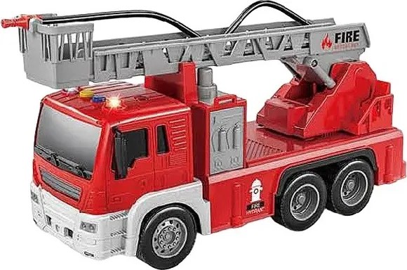 Rescue Spray Víz Spriccelős Tűzoltóautó Hang És Fény Tűzoltóautó Játék Teherautó 360 Fokban Forgatható Tűzoltó Autó Létrával Vizet Permetez