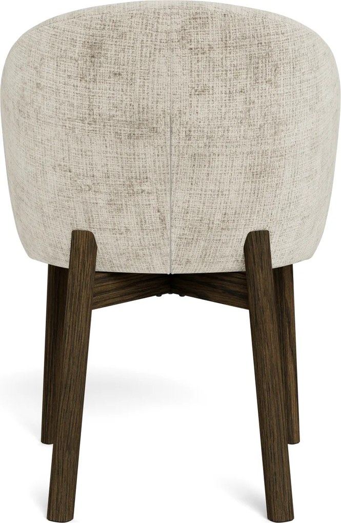 MAZZONI EXPORT DEBORA Bézs (Juto 4 szövet)/füstölt tölgyfa váz (dió árnyalat) - RETRO FA KAGYLÓSZÉK NAPPALIBA ÉTKEZŐBE IRODÁBA