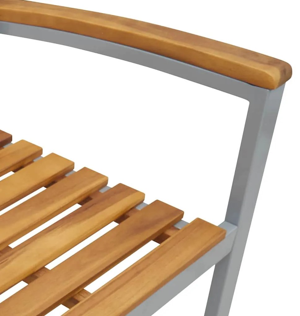 Kert étkező szett 7 pcs Szürke és barna 150 x 90 x 75 cm