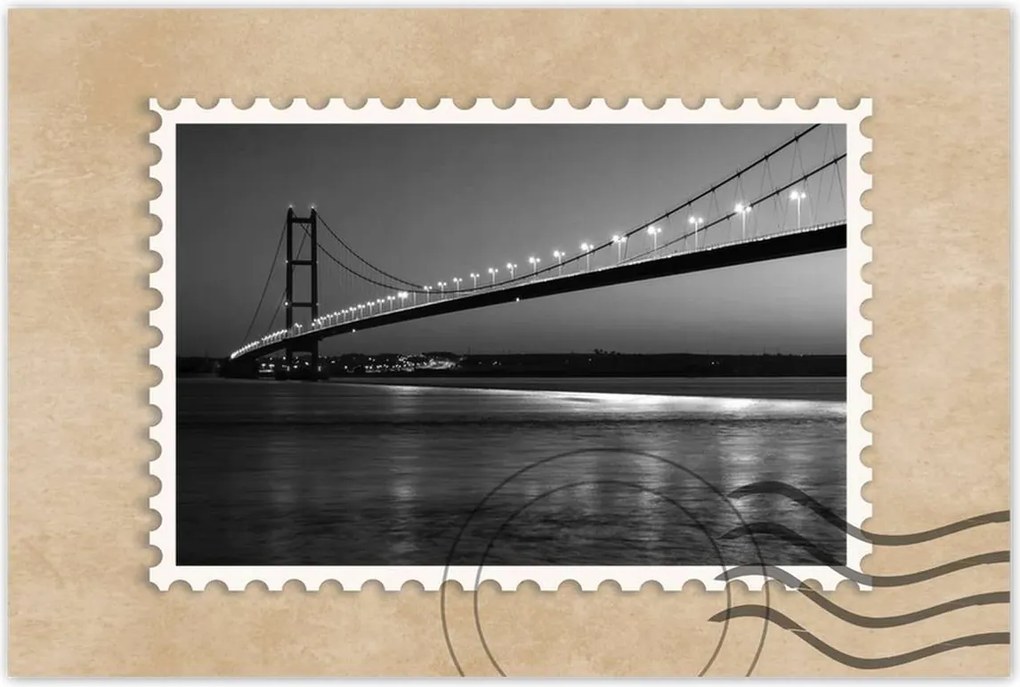 Poszterek 60x40 Éjszakai kép a hídról