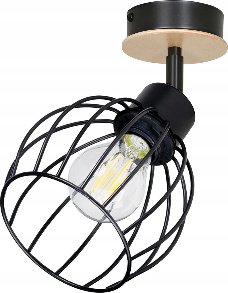 Mennyezeti lámpa Fali lámpa Fa állítható Loft lámpabúra gömb E27