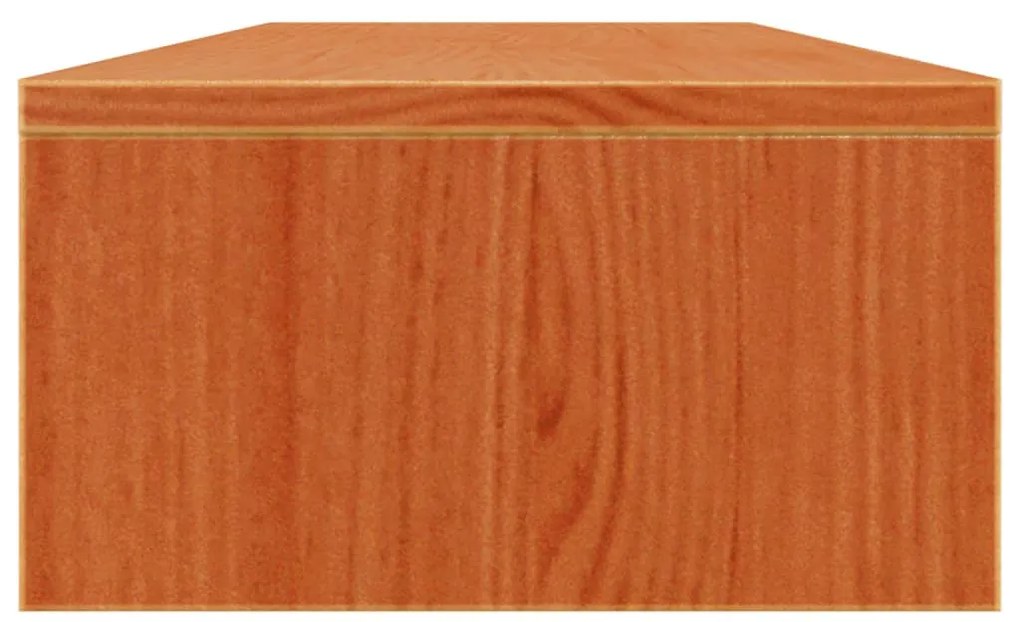 viaszbarna tömör fenyőfa monitorállvány 100 x 24 x 13 cm