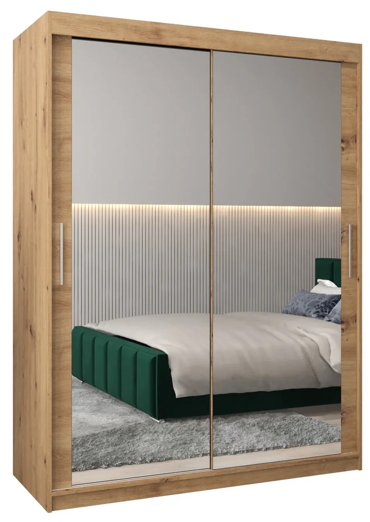 Ruhásszekrény 150 cm Toki 3 (artisan tölgy + artisan tölgy). 1065079