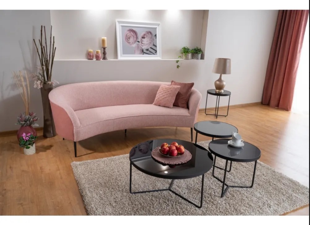 Szürke-fekete ARTEMIDA dohányzóasztal szett