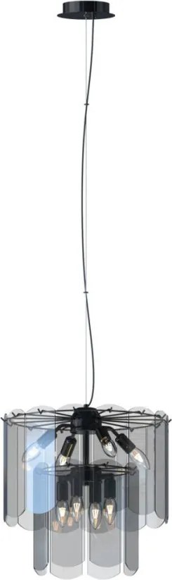 ZUMA LINE MD3523-8M-EBCN NIRA Modern Függesztett Lámpa Fekete E14 IP20
