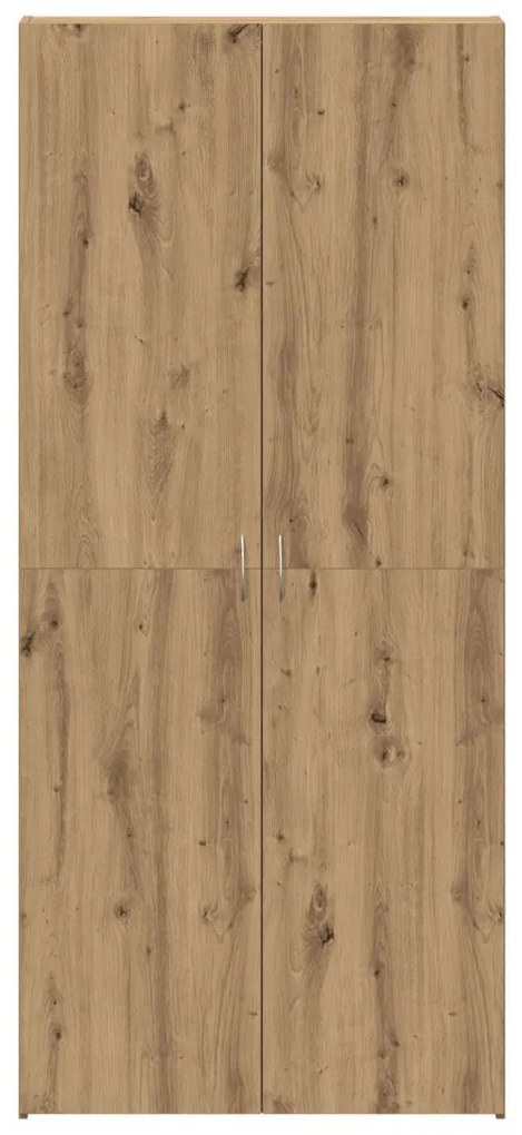 Cipőszekrény Kézműves Tölgy 80x35,5x180 cm Műszaki Fa