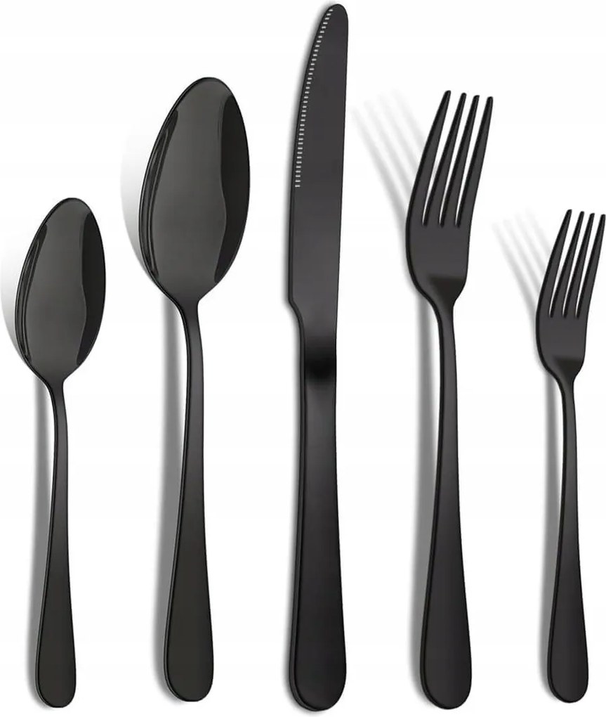 Evőeszköz Szett 6 Személyes 30DB-OS Fekete