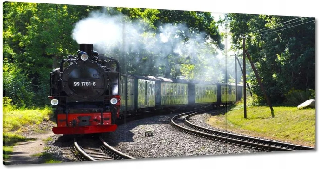 Vászonkép 60x30 Gőzmozdony