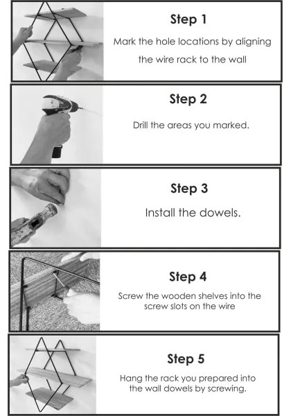 Fali polc 60x60 cm lucfenyő