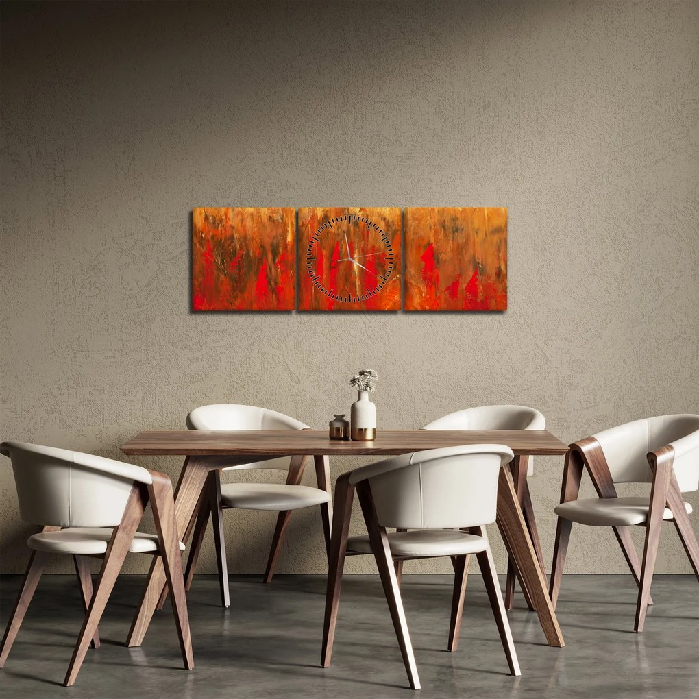 Kép - Festett absztrakció (órával) (90x30 cm)