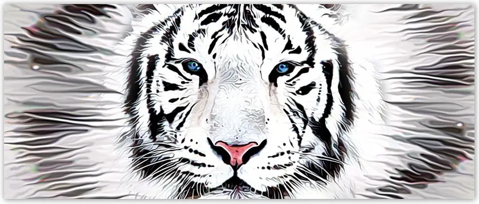 Fotótapéta flizelina 250x104 Fehér tigris