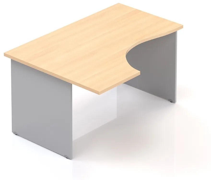 Visio LUX ergonomikus asztal 136 x 100 cm, bal, tölgy