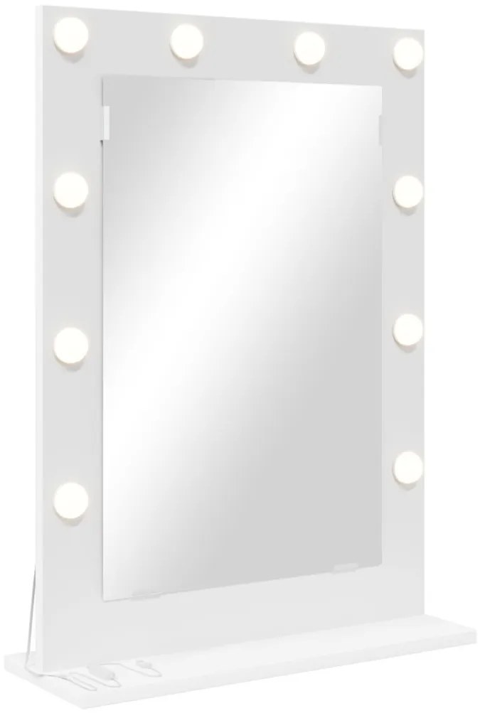 LED fényekkel ellátott sminktükör Fehér 70x50x18 cm