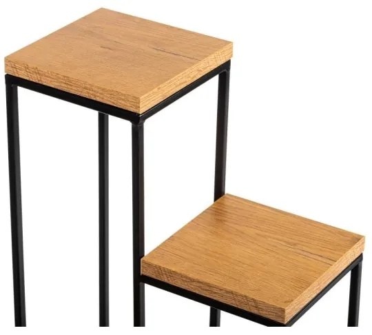 KASKADA virágtartó állvány 70x34 cm fekete/barna