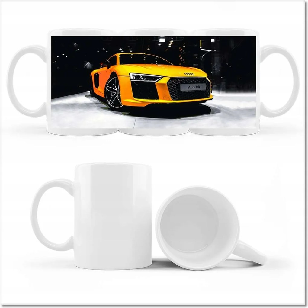 Fényképes bögre Sárga Audi Audica R8
