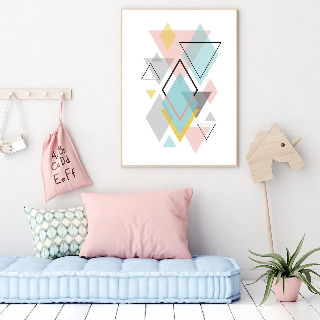 Poszter - Pastel Triangle (A4)