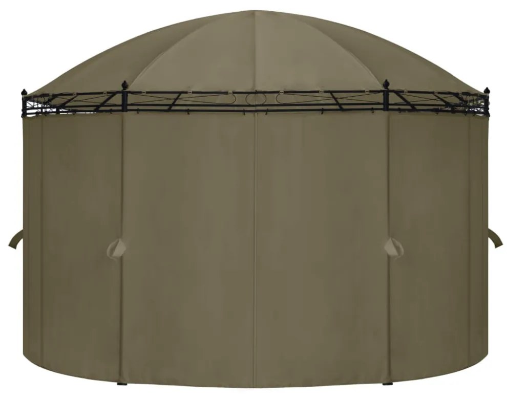 tópszínű pavilon függönyökkel 520 x 349 x 255 cm 180 g/m²