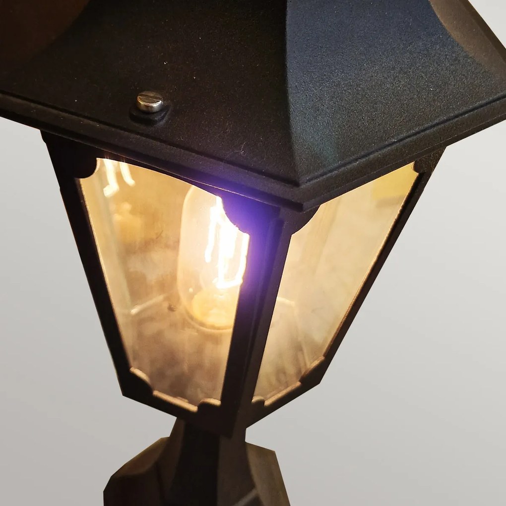 Elstead klasszikus kültéri állólámpa chapel fekete átlátszó elscp4-black IP44
