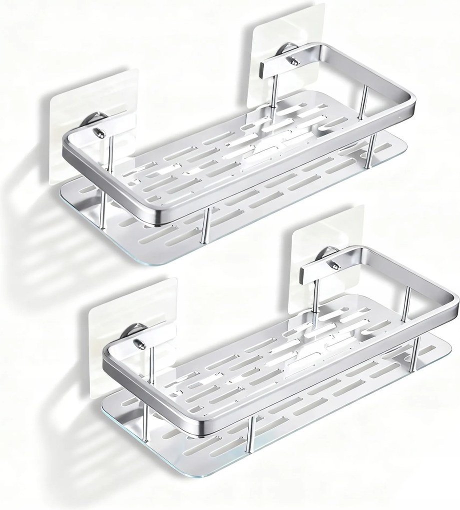 2 Db-os Akasztós Polc Szett Öntapadós Loft Fali