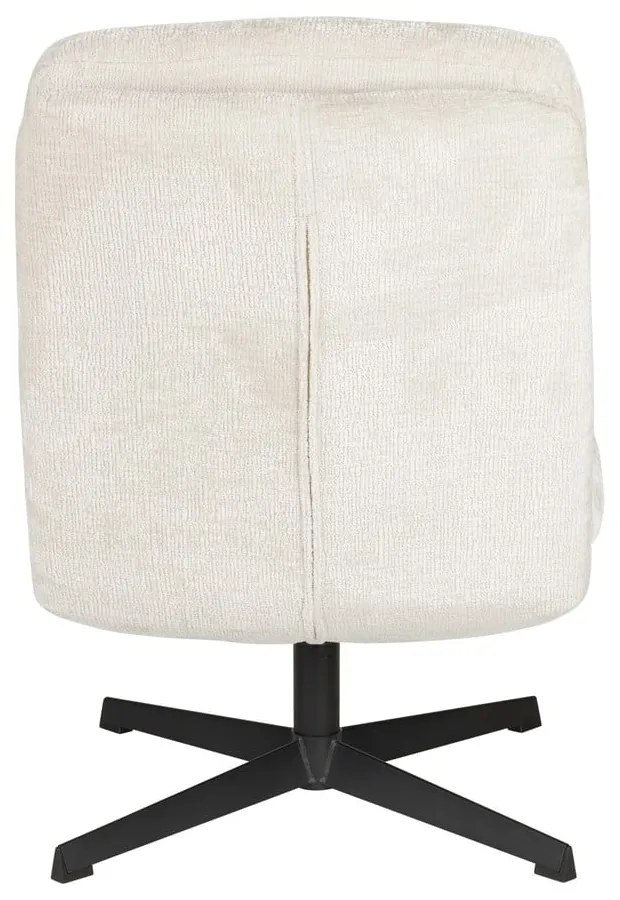 Krémszínű forgó fotel Kai – White Label