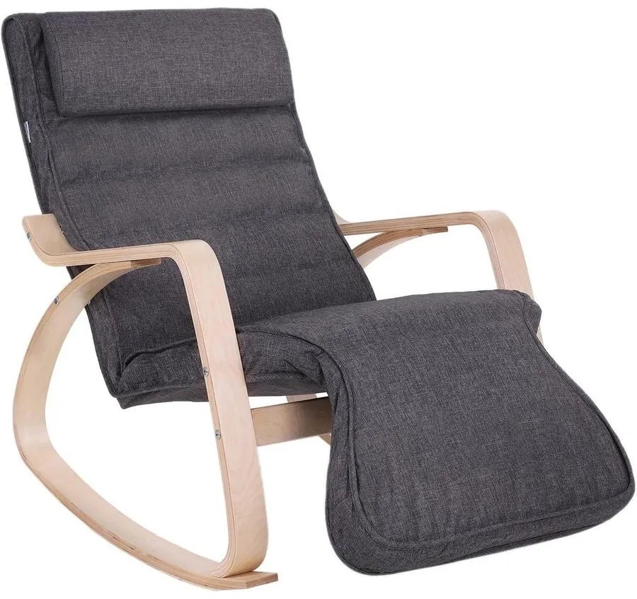 Hintaszék 5 irányban állítható lábtartóval, maximális terhelés 150 kg