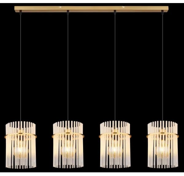 Globo 15698-4HM - Csillár zsinóron GORLEY 4xE27/60W/230V arany