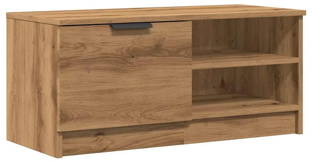 2 db barna tölgy színű szerelt fa TV-szekrény 80x35x36,5 cm