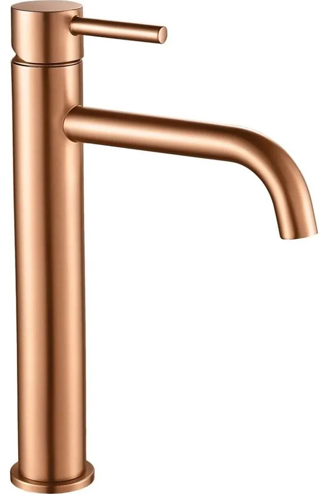 REA-B1114 - LUNGO 28 cm-es mosdócsaptelep, szálcsiszolt réz