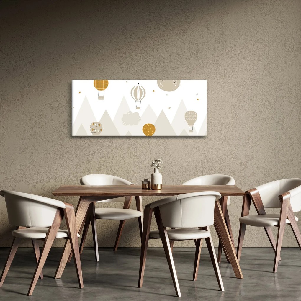 Kép - Repülő léggömbök (120x50 cm)