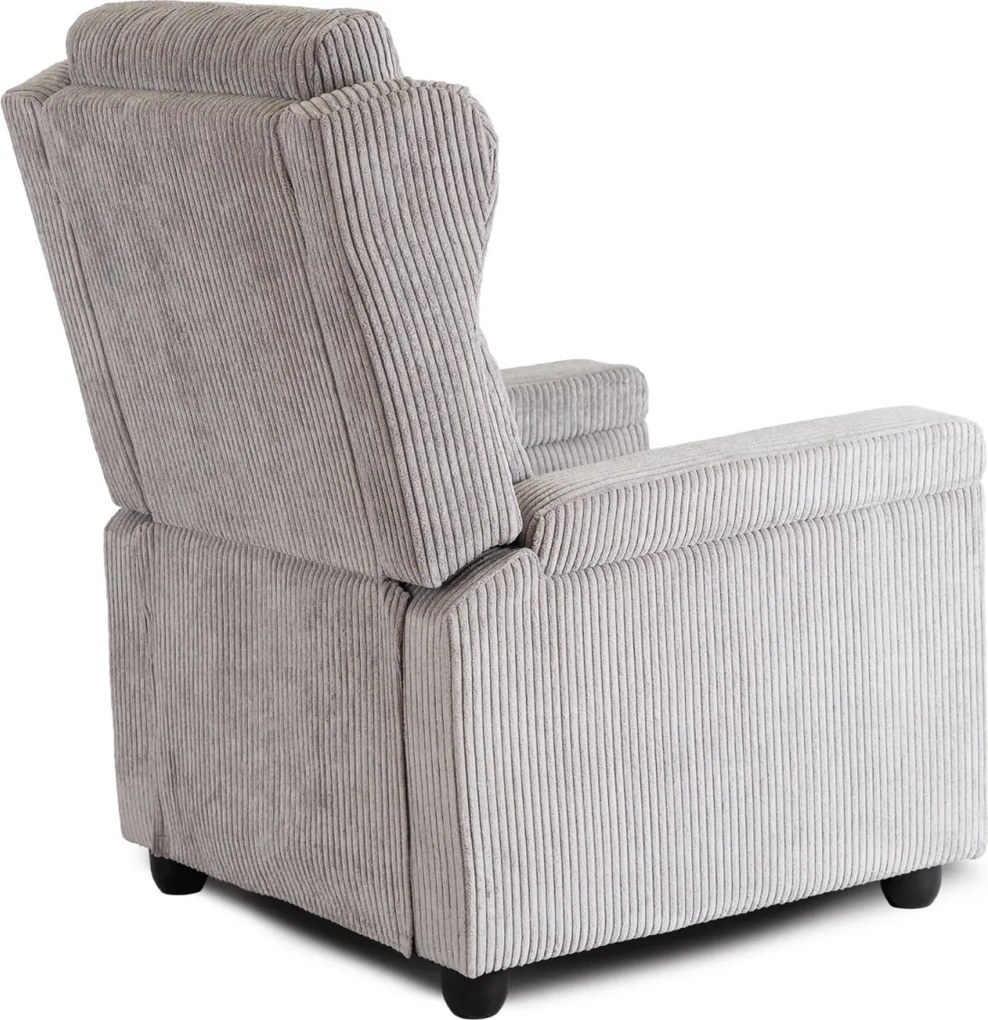 Dönthető fotel szürke kord kárpittal – SPENCER