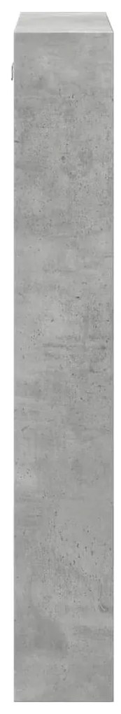 betonszürke szerelt fa faliszekrény 50 x 15 x 100 cm