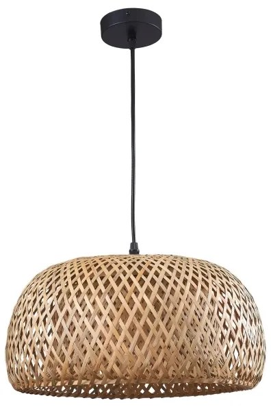 Csillár zsinóron KORFU 1xE27/20W/230V átm. 38 cm bambusz