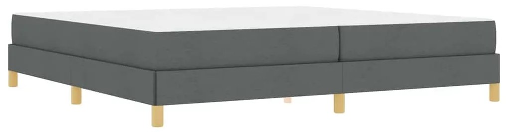 Boxrugós ágy Sötétszürke és Barna 200 x 200 cm
