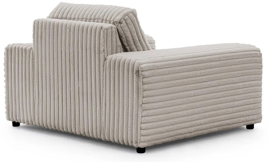 Világosszürke kordbársony fotel Justin – Ropez