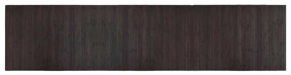 négyszögletű sötétbarna bambusz szőnyeg 70 x 300 cm