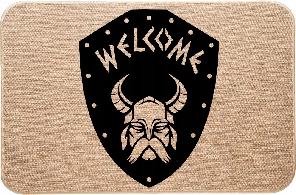 Vászon Bejárati Lábtörlő Viking Welcome Viking ajándékhoz