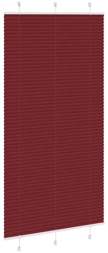 pliszírozott redőny Bordeaux piros 110x200 cm szövetszélesség