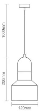 Csillár zsinóron TERRAZZO 1xE27/60W/230V átm. 12 cm piros