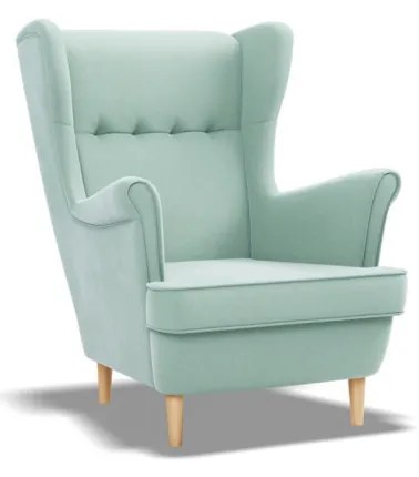 Uszak Mini fotel, bársony, kék