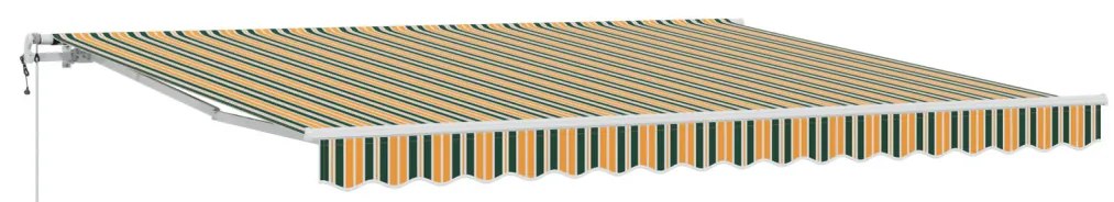 Automatikus Bejárható Napellenző zöld és sárga 400x300 cm