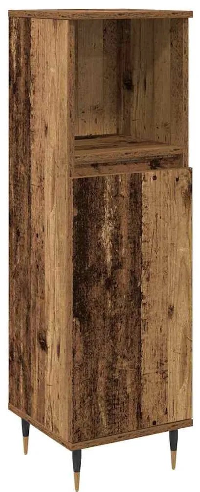Fürdőszobai Bútor Készlet 3 pcs Öreg fa 30 x 30 x 180 cm