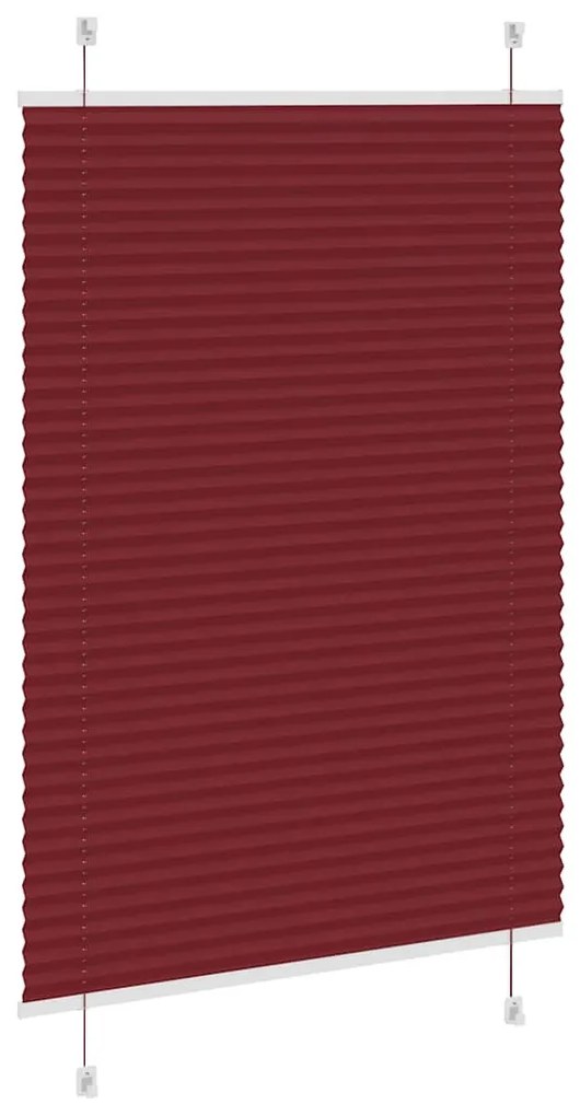 pliszírozott redőny Bordeaux piros 90x100 cm szövetszélesség