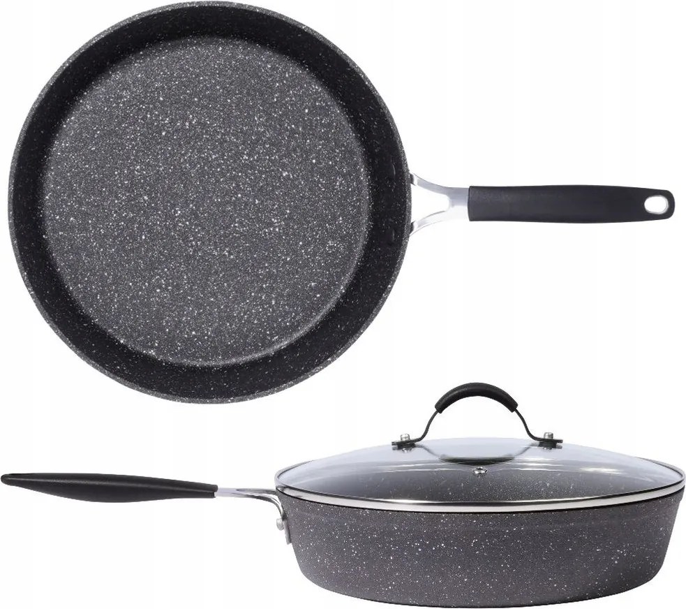 Orion Stoner gránit márvány mély serpenyő fedővel 28 cm