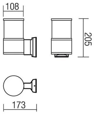 Redo 9326 - Fali lámpa EXTER 1xE27/42W/230V IP54