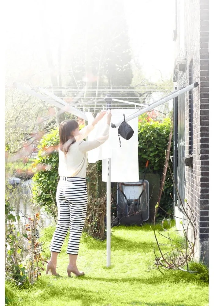 Ezüstszínű kerti ruhaszárító 50 m Lift-o-Matic Advance – Brabantia