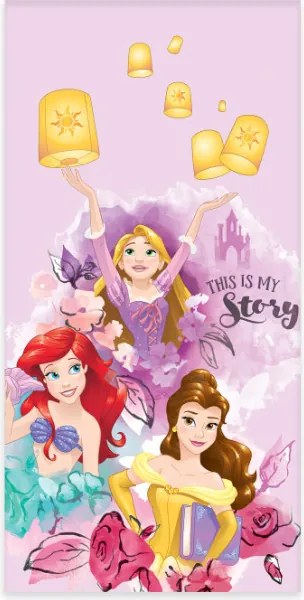 Disney Hercegnők My Story fürdőlepedő, strand törölköző 60x120cm