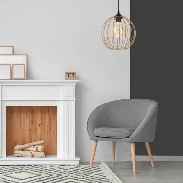 Csillár zsinóron ZOYA 1xE27/60W/230V sárgaréz