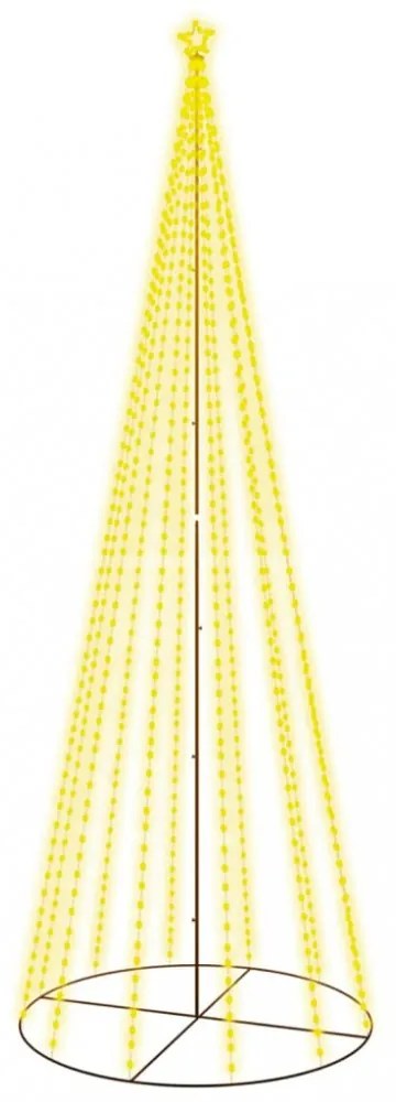 kúp alakú karácsonyfa 732 meleg fehér LED-del 160 x 500 cm