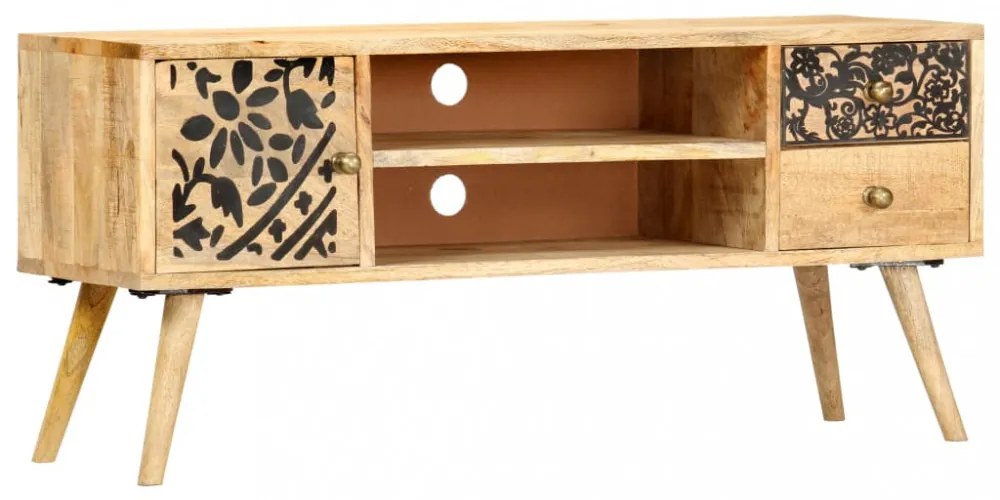 tömör mangófa TV-szekrény 100 x 30 x 45 cm